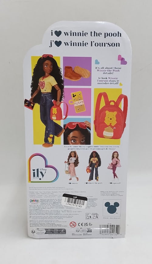 Disney ILY 4ever 12.5" Pooh Doll Black Hair/Brown Eyes