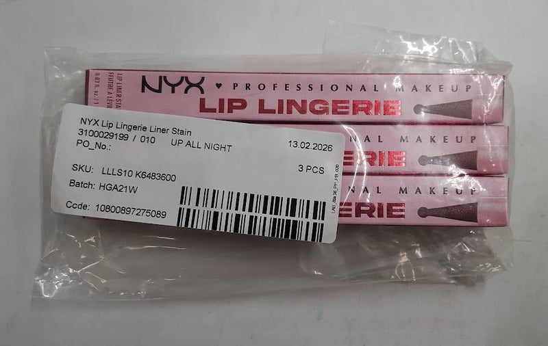 LOT OF 3!!! NYX Lip Lingerie Lip Liner Stain - 10 Up All Night *ADD 3 TO YOUR CART & 1 IS FREE!*