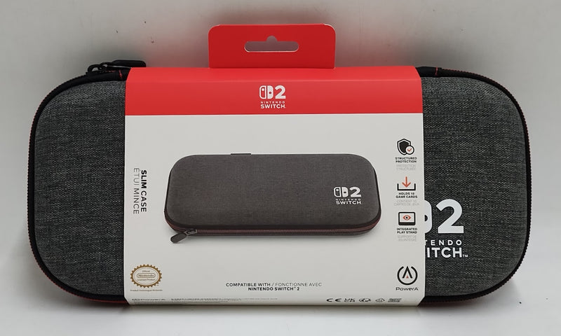 Slim Case for Nintendo Switch 2 - Dark Heather Gray: PowerA USB Console Cover