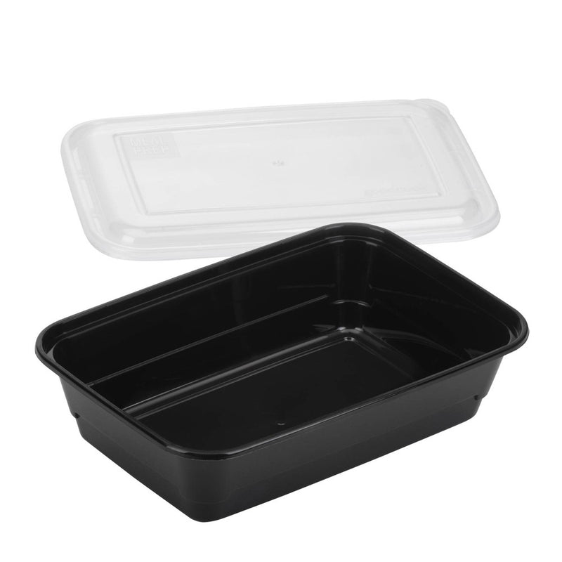 Good Cook Meal Prep Black Containers + Lids - 10ct