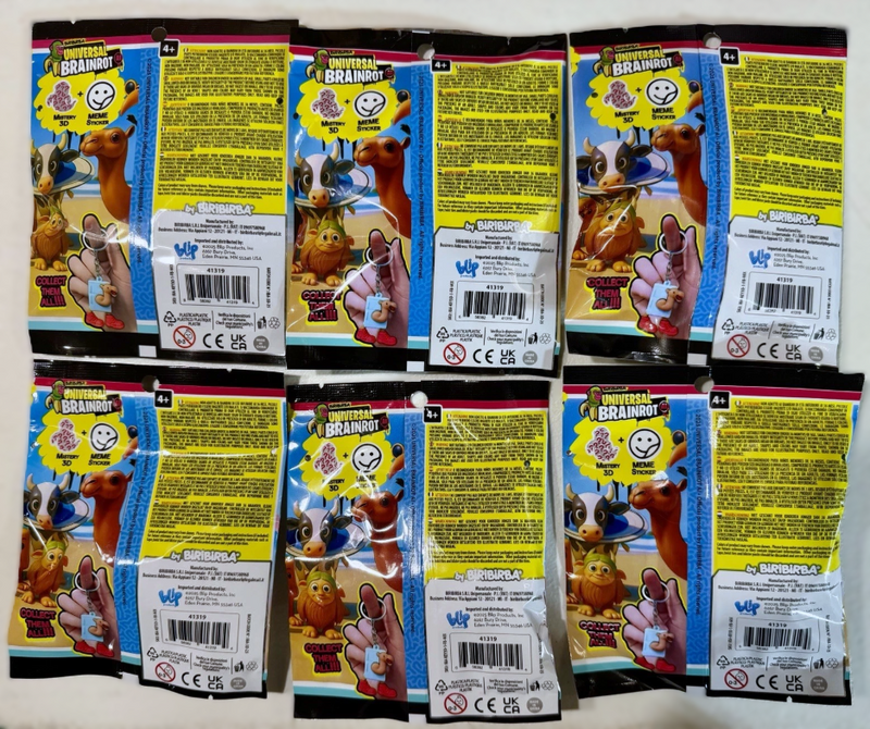 LOT OF 6! Biribirba Universal Brainrot AI 3D Keychain Blind Bags