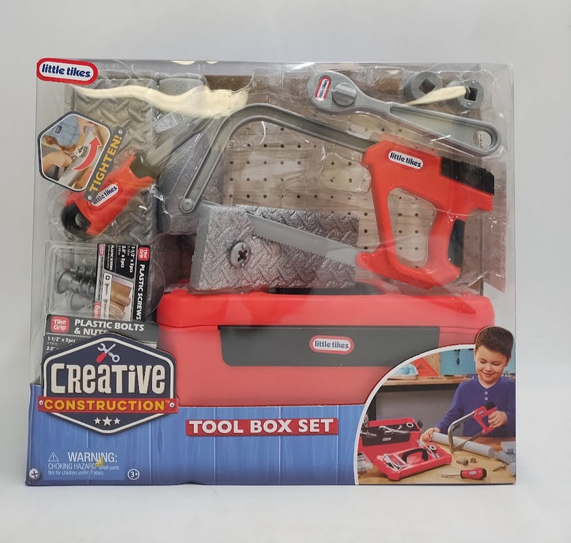 Little Tikes Creative Construction Tool Box Set with 9 Accessories SEE DETAILS