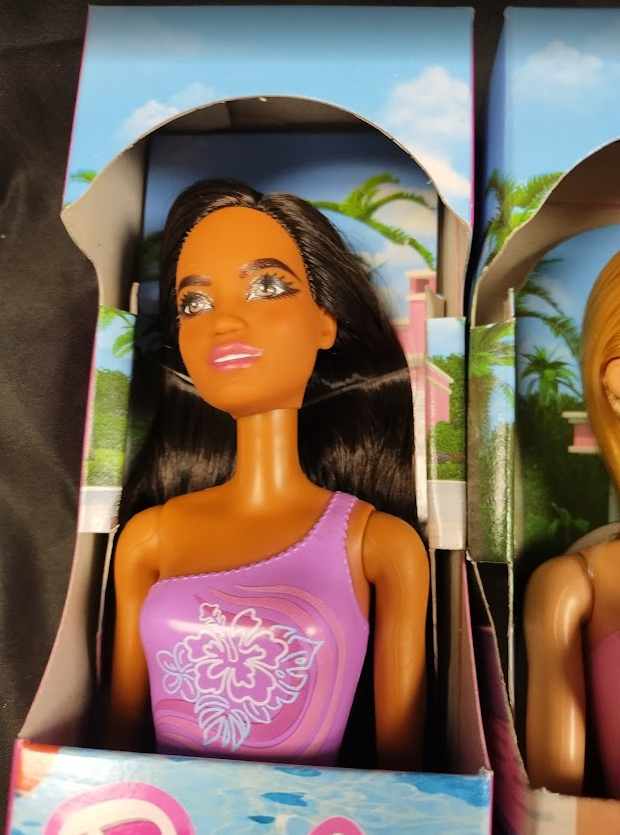 LOT OF 2-1 Blonde Hair Barbie and 1 African American Barbie Beach theme