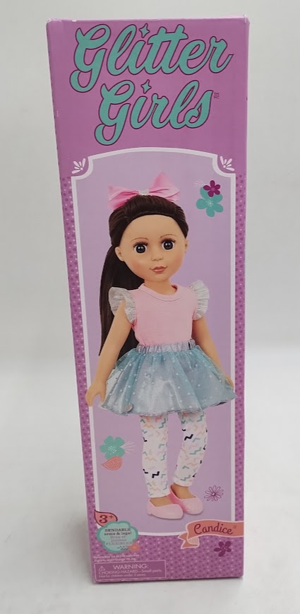 Glitter Girls 14" Poseable Fashion Doll - Candice: Brown Hair, Blue Eyes