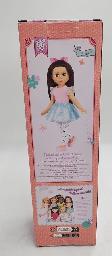 Glitter Girls 14" Poseable Fashion Doll - Candice: Brown Hair, Blue Eyes