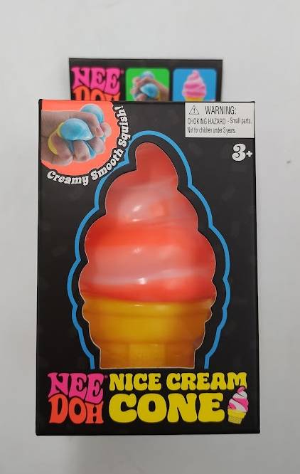 NeeDoh Nice Cream Cone (ORANGE) - Genuine Shylling Nee Doh