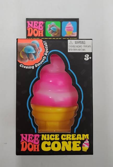 NeeDoh Nice Cream Cone (PINK) Genuine Shylling Nee Doh