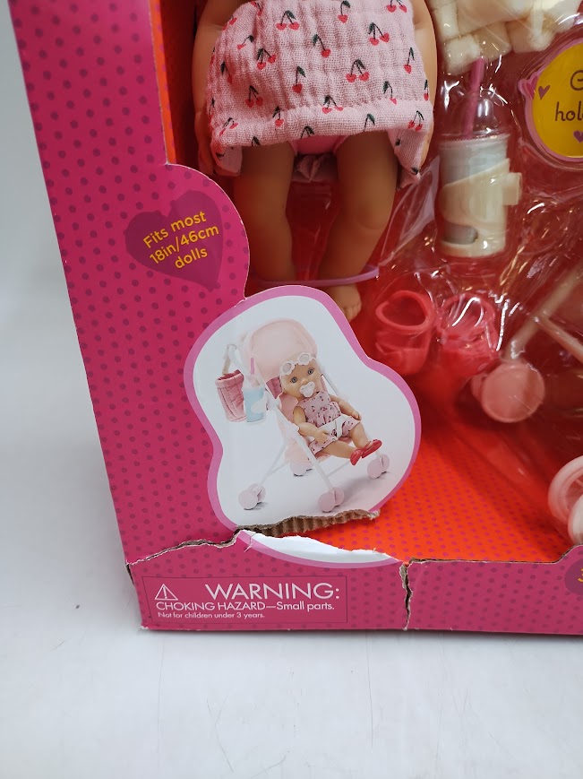 Our Generation 8" Baby Doll Izzy Stroller Set Travel Bag 18" Dolls SEE DETAILS