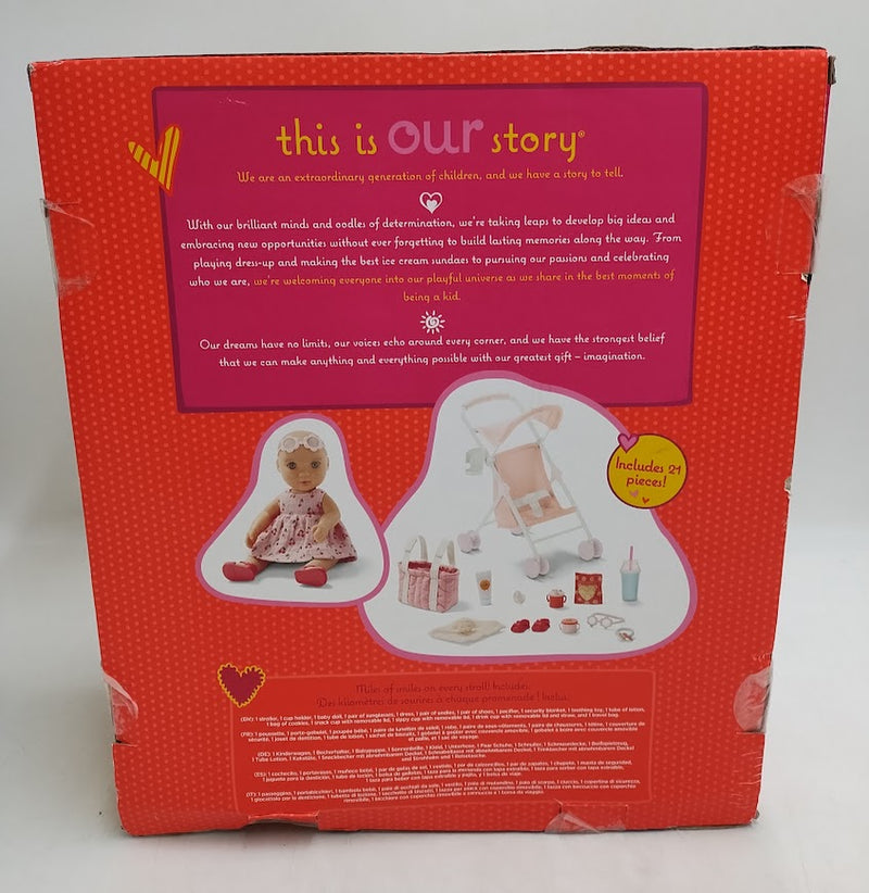 Our Generation 8" Baby Doll Izzy Stroller Set Travel Bag 18" Dolls SEE DETAILS