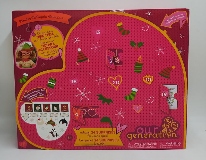 Our Generation Holiday Elf Surprise Advent Christmas Countdown SEE DETAILS