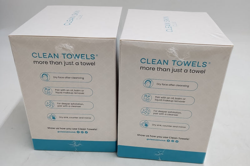 2 PACK!! Clean Skin Club Clean Towels Blemish Control - XL - 50ct