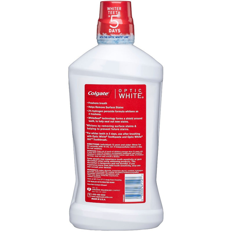 Colgate Optic White Whitening Mouthwash Fresh Mint - 32 fl oz