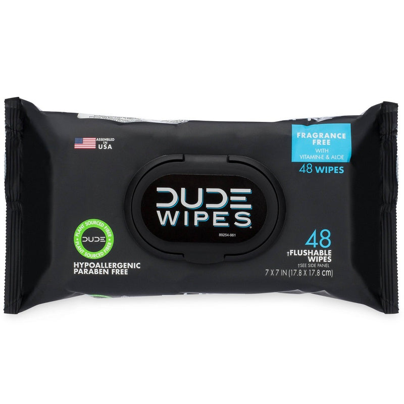 Dude Wipes Fragrance Free Flushable Wipes - 48ct