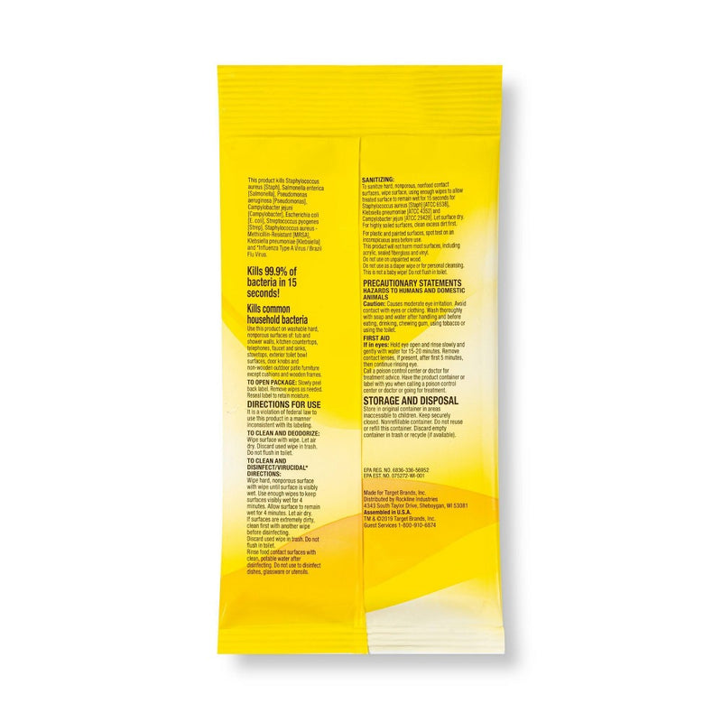 Lemon Disinfecting Wipes - 10ct - Up&Up