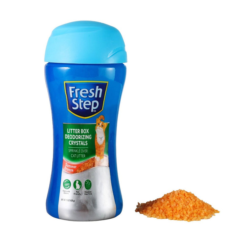 Fresh Step Summer Breeze Deodorizing Crystals Litter Box for Cats