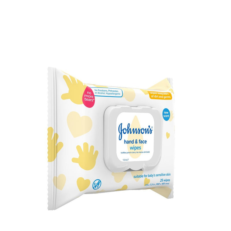 Johnson's Hand & Face Wipes - 25ct
