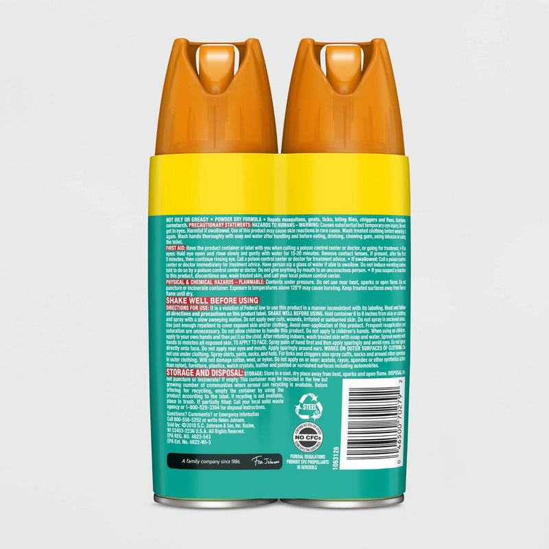 OFF! 4oz 2ct FamilyCare Insect Repellent Smooth & Dry