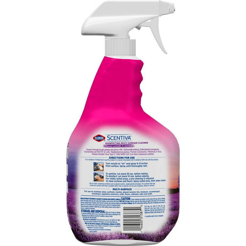 Clorox Scentiva Multi Surface Cleaner Spray Bottle Bleach Free - Tuscan Lavender & Jasmine - 32oz