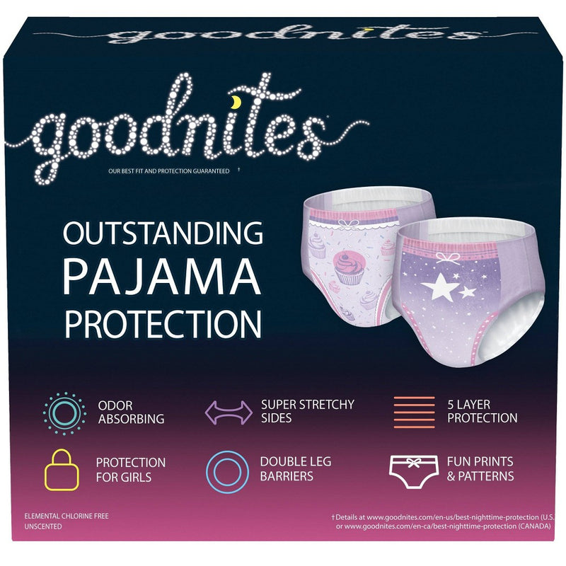 GoodNites Girls' Nighttime Bedwetting Underwear - L/XL - Giga Pack - 34ct