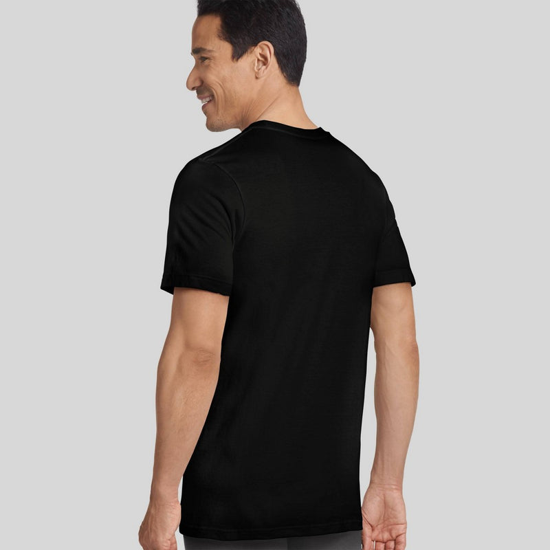 Jockey Generation Men's Stay New Cotton 3pk Crew Neck Short Sleeve T-Shirt - Black M