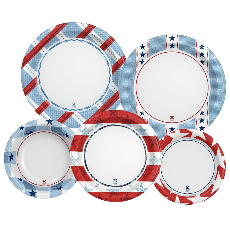 Dixie Ultra Stars Stripes Disposable Plates - 10" - 18ct