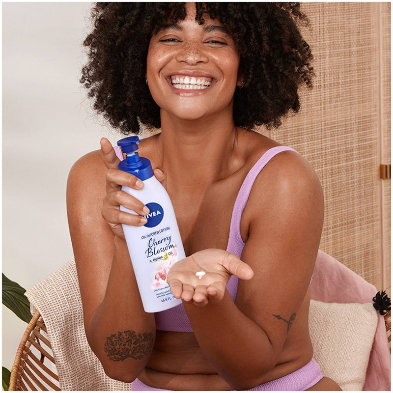 NIVEA Cherry Blossom and Jojoba Oil Infused Body Lotion - 16.9 fl oz