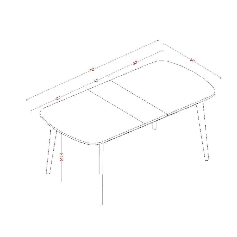 Astrid Mid-Century Drop Leaf Dining Table Brown - Project 62 (LOCAL PICKUP ONLY)
