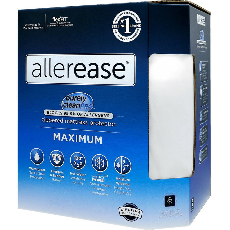 Full Maximum Bed Bug and Allergy Mattress Protector White - AllerEase