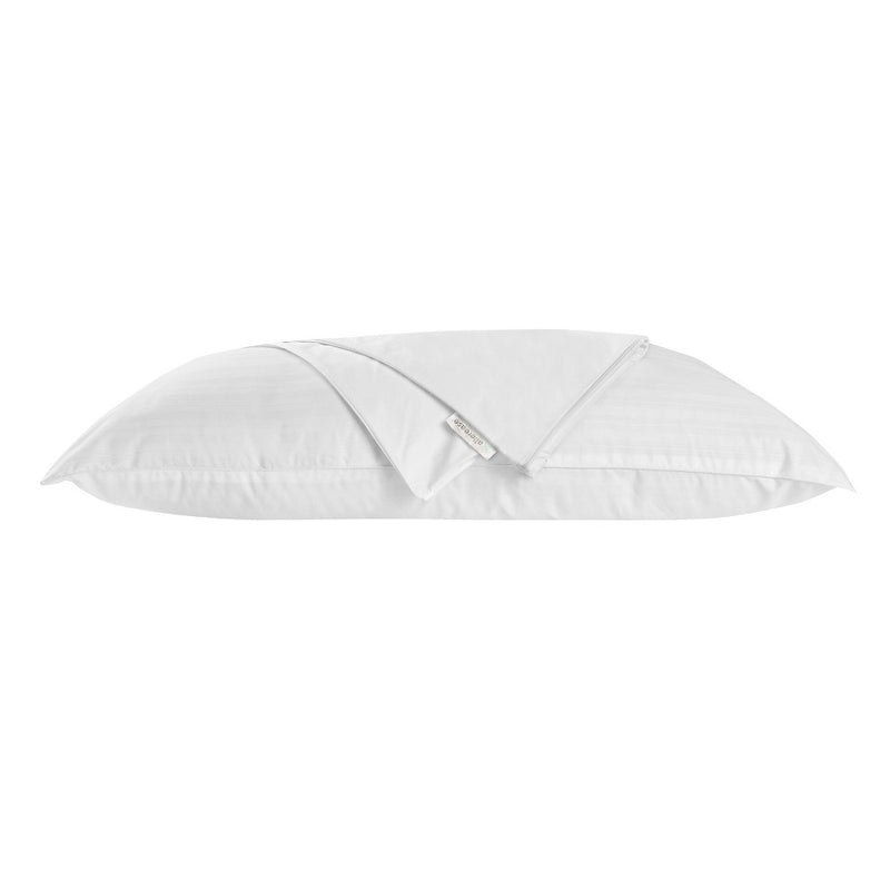 AllerEase 2-Pack Waterproof Pillow Protector - White (Standard/Queen)