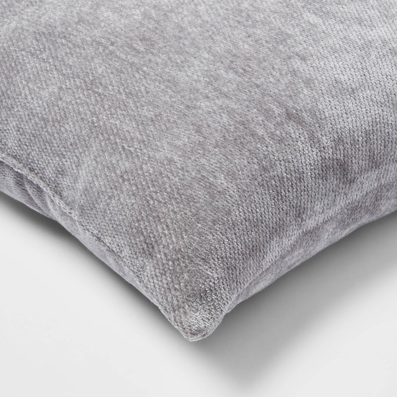 -single pillow-Chenille Square Throw Pillows Gray - Threshold