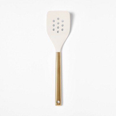 Silicone/Stainless Steel Slotted Turner Champagne - Figmint