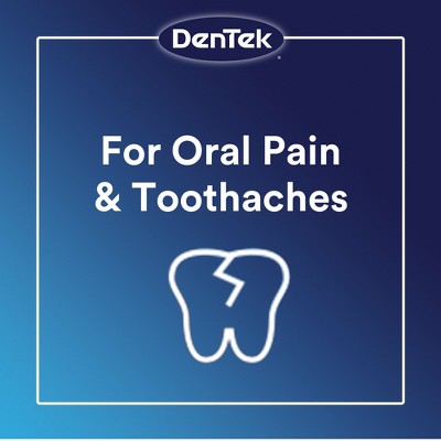 DenTek Pain Relief Kit for Oral Pain + Toothaches - 50 Treatments: Liquid Form, Benzocaine, Unflavored