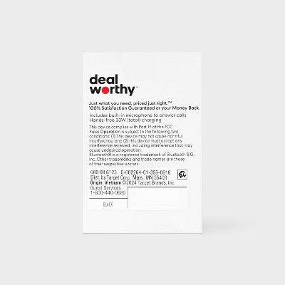 FM Bluetooth Transmitter - dealworthy Black