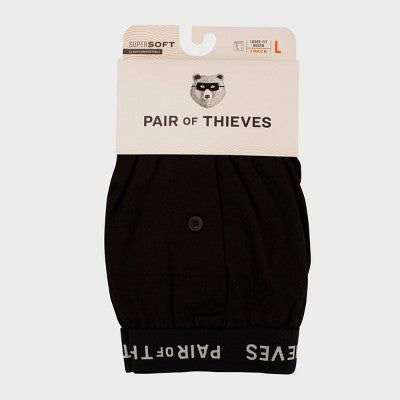 Pair of Thieves Men's Super Soft Boxer Shorts - Black S
