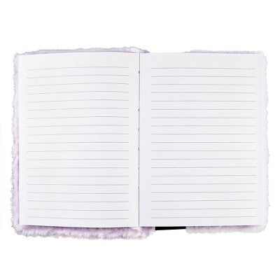 Lena + Liam 5"x7" Purple Furry Plush Flower Bound Journal