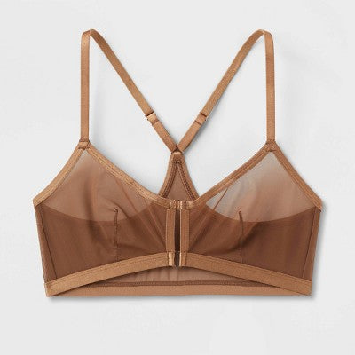 Women's Mesh Triangle Bralette - Auden Brown XXL