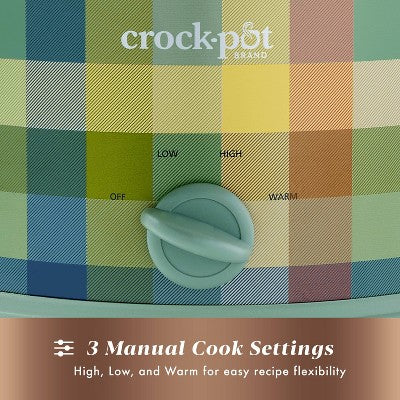 Crock-Pot 4.5qt Manual Slow Cooker and Roaster Plaid