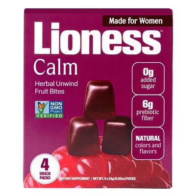 Lioness Calm Mixed Berry Fruit Snacks - 3.4oz/4ct