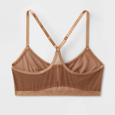 Women's Mesh Triangle Bralette - Auden Brown XXL