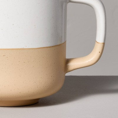 13oz Dipped Stoneware Mug Cream/Pink - Hearth & Hand with Magnolia (LOCAL PICKUP ONLY)