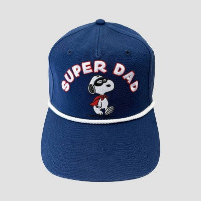 Men's Snoopy Super Dad Baseball Hat - Navy Blue
