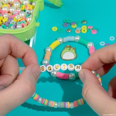 Squishmallows Wendy Halloween Bracelet Kit: Includes Charms, Beads, Clips, Cord & Storage Case for Crafting