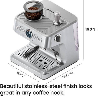 Chefman Crema Supreme Espresso Machine Stainless Steel (LOCAL PICKUP ONLY)
