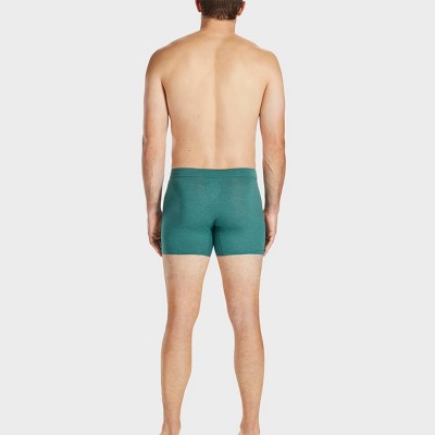 Pair of Thieves Men's Quick Dry Cotton Boxer Briefs 3pk - Green M: Mid Rise, Fold Over Waistband, Machine Washable