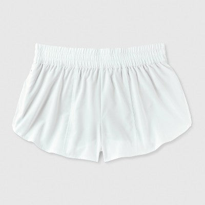Women's Woven Mid-Rise Run Shorts 3" All In Motion True White XS