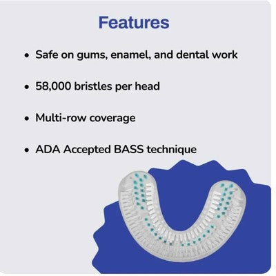 Autobrush Kids' Double-Sided Nylon Toothbrush Head - 9-12 years: Oral Care Accessories, 1-Pack