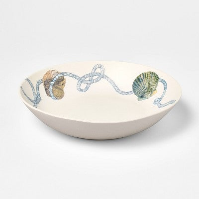 Melamine Rope Edge and Shell Serve Bowl - Threshold designed with Studio McGee