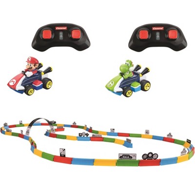 Carrera RC Mario Kart Tabletop Toy Racetrack Set Featuring Mario and Luigi 2.4GHz Radio Control Cars