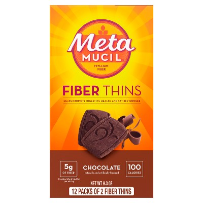 Metamucil Fiber Thins Multi-Symptom Relief Chewables - Chocolate - 12ct