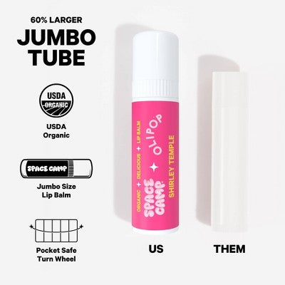 Space Camp Wellness x Olipop Shirley Temple Lip Balm - 0.25oz